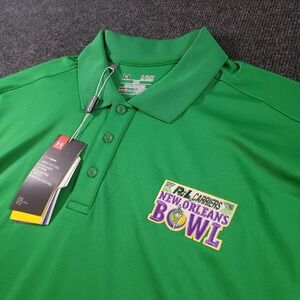 Under Armour New Orleans Bowl Polo XL Green HeatGear‎ New With Tags